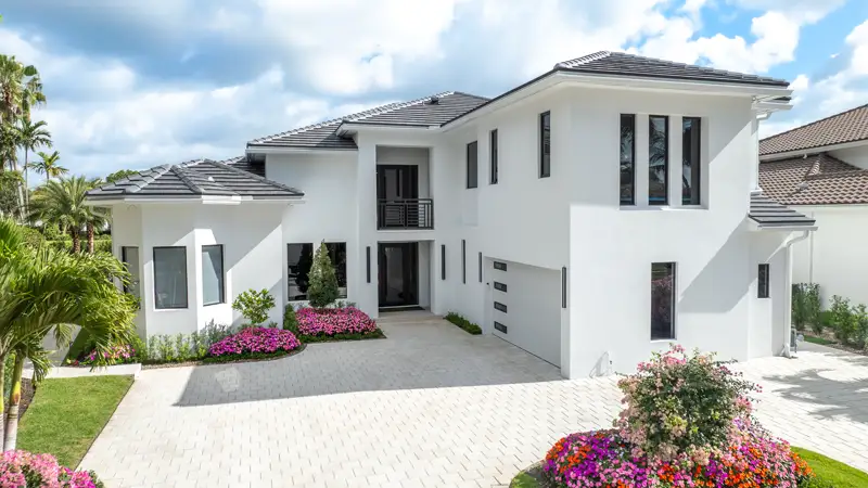 Custom home aerial view in Loxahatchee, FL — JN Builders